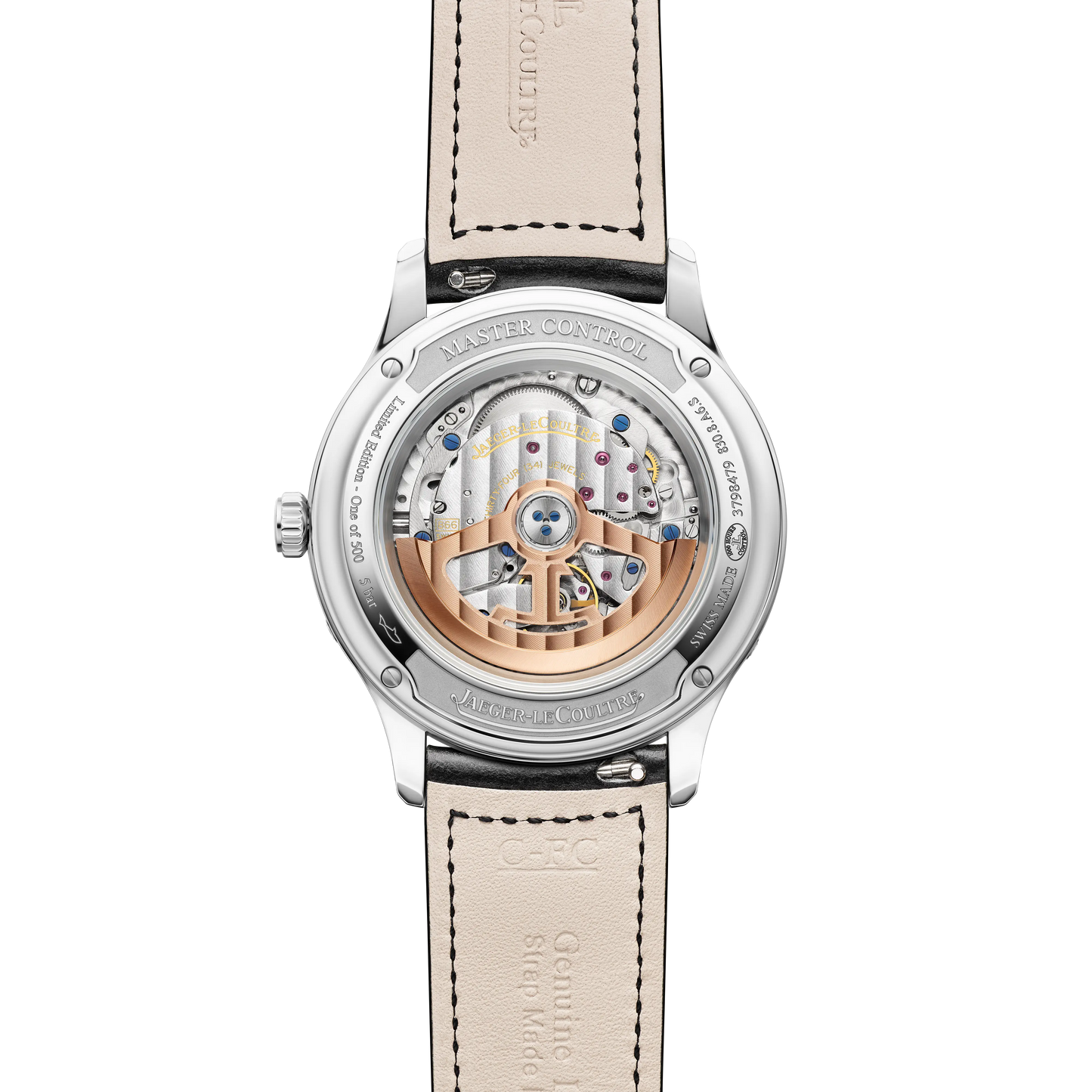 JLC - Master Control Calendar - Limited Edition - 40 MM - Stainless Steel - Gray Dial - Black Leather Strap - Q4148450