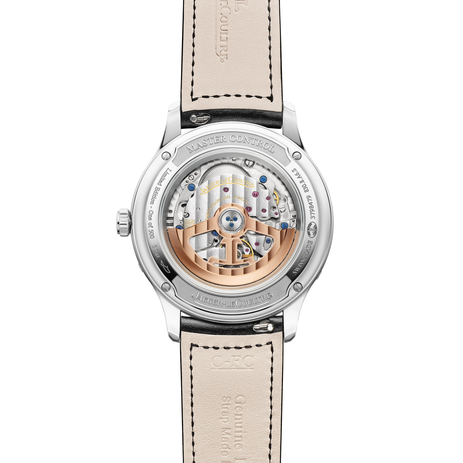 JLC - Master Control Calendar - Limited Edition - 40 MM - Stainless Steel - Gray Dial - Black Leather Strap - Q4148450