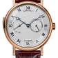 Breguet Classique Rose Gold 42 MM - Brown Leather Strap -  Silvered Gold Dial - 7637BR/12/9ZU