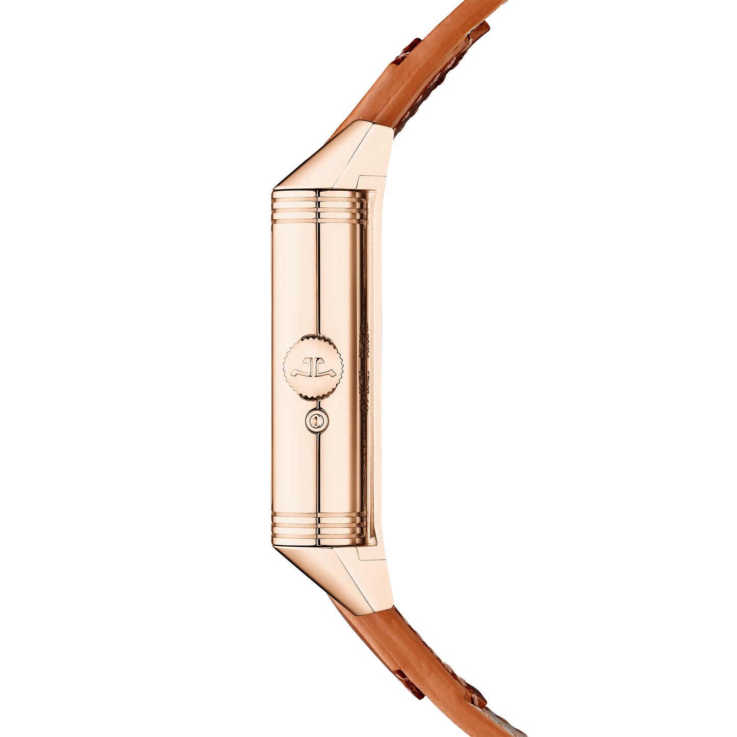 JLC - Reverso Tribute Geographic - Limited Edition - 49.4 MM x 29.9 MM - Pink Gold - Toffee Brown Dial - Brown Leather Strap - Q714256J