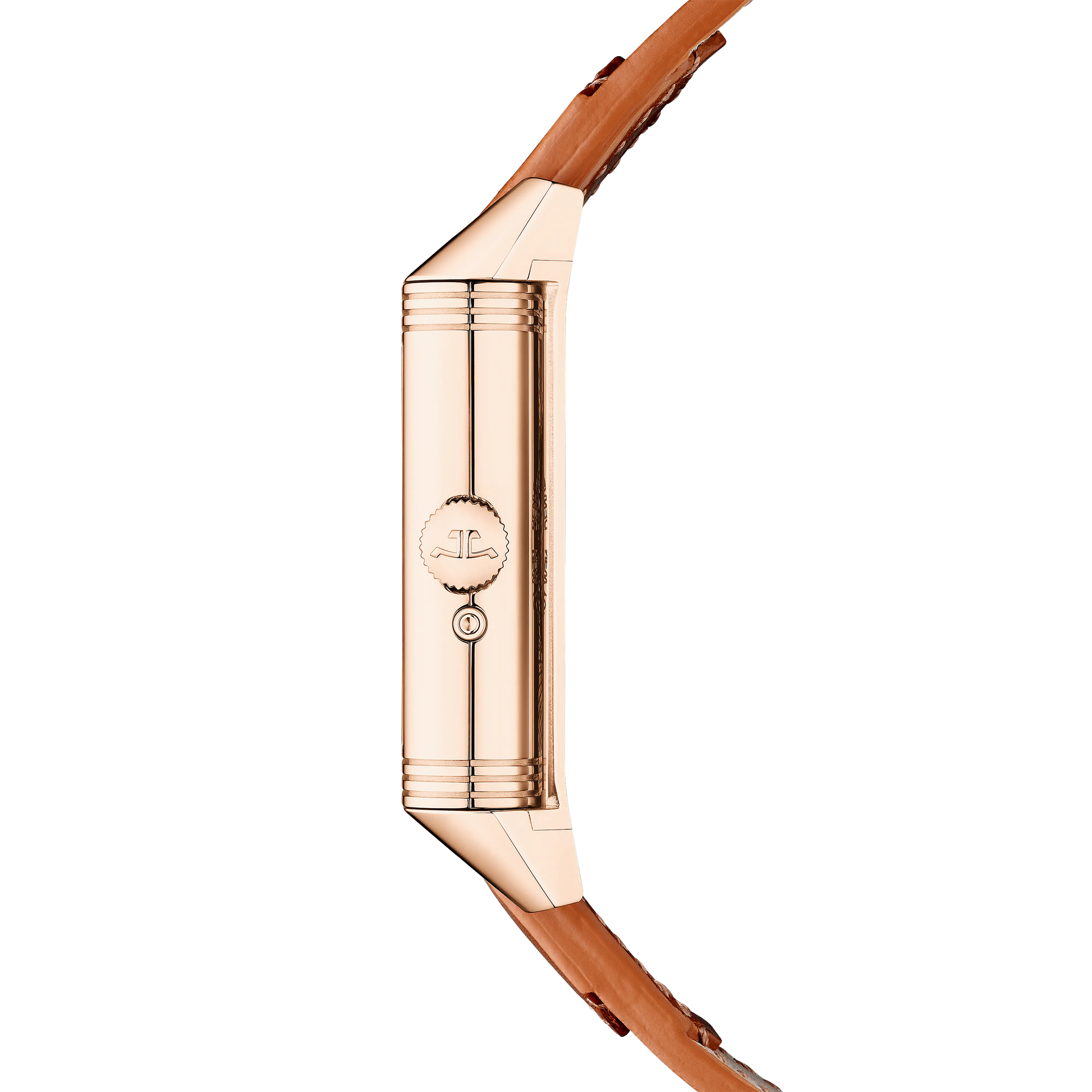 JLC - Reverso Tribute Geographic - Limited Edition - 49.4 MM x 29.9 MM - Pink Gold - Toffee Brown Dial - Brown Leather Strap - Q714256J