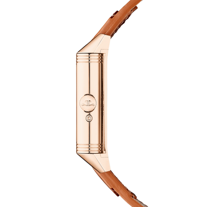 JLC - Reverso Tribute Geographic - Limited Edition - 49.4 MM x 29.9 MM - Pink Gold - Toffee Brown Dial - Brown Leather Strap - Q714256J