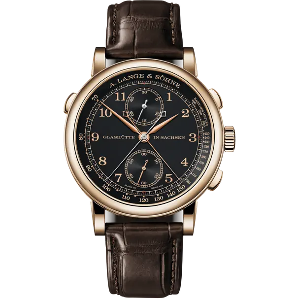   A.Lange & Söhne Rattrapante - Chronograph .- 41.2 MM - Yellow Gold - Black Dial - 425.05  nyc watcher nyc watches