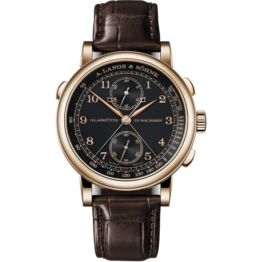   A.Lange & Söhne Rattrapante - Chronograph .- 41.2 MM - Yellow Gold - Black Dial - 425.05  nyc watcher nyc watches