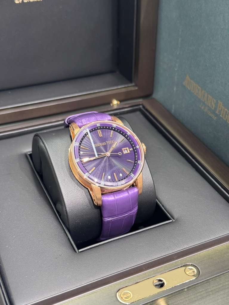 Audemars Piguet - Code 11.59 - 38 MM - Rose Gold - Purple Dial - 77410OR.OO.A623CR.01