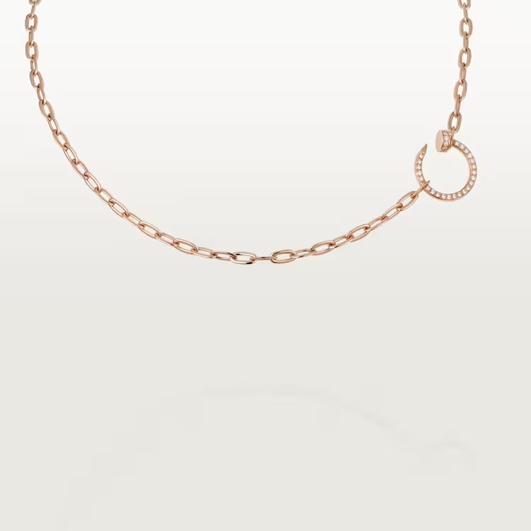 Cartier Juste Un Clou Necklace - Rose Gold - Diamonds - N7413500