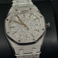 Audemars Piguet Royal Oak Frosted Gold Selfwinding 34 MM - White Gold Bracelet - Rhodium-plated Dial - 77450BC.GG.1361BC.01