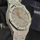 Audemars Piguet Royal Oak Frosted Gold Selfwinding 34 MM - White Gold Bracelet - Rhodium-plated Dial - 77450BC.GG.1361BC.01