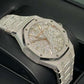 Audemars Piguet Royal Oak Frosted Gold Selfwinding 34 MM - White Gold Bracelet - Rhodium-plated Dial - 77450BC.GG.1361BC.01