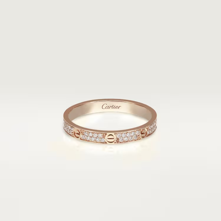 Cartier Love Ring - Rose Gold Small Model - Diamonds - B4218100