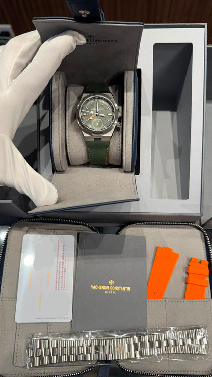 Vacheron Constantin Overseas Dual Time Cardinal Points - West - 41 MM - Titanium - Green Dial - 7930V/210T-H075
