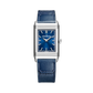 JLC - Reverso Tribute Monoface - 40.1 MM x 24.4 MM - Stainless Steel - Blue Dial - Blue Leather Strap - Q716848J