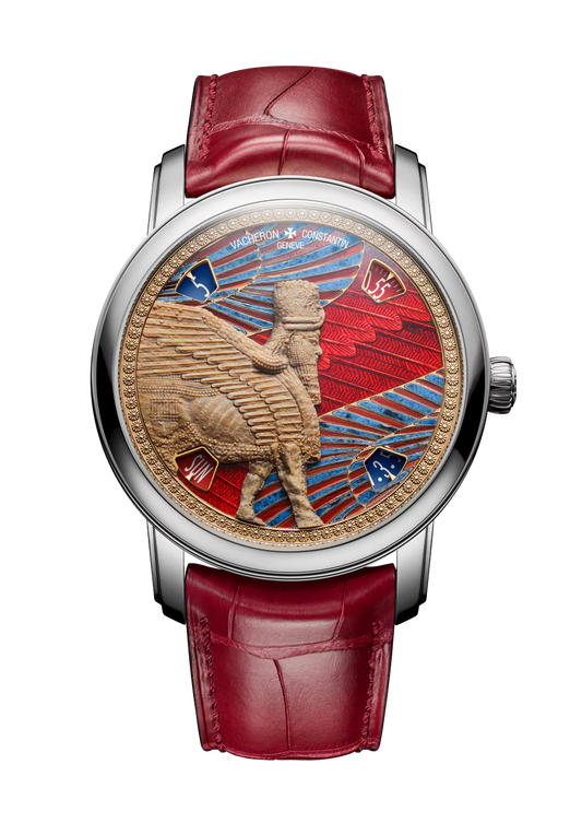 Vacheron Constantin Métiers D' Art Tribute To Great Civilizations - White Gold - 42 MM - Red Leather Strap - Lamassu De Sargon II Dial - 7620A/000G-H080