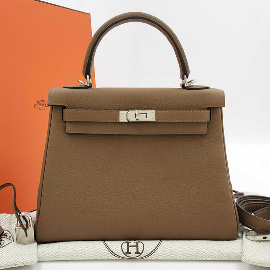 Hermès Kelly Sellier 25 - Alezan Togo - Palladium Hardware - K25ATPHW