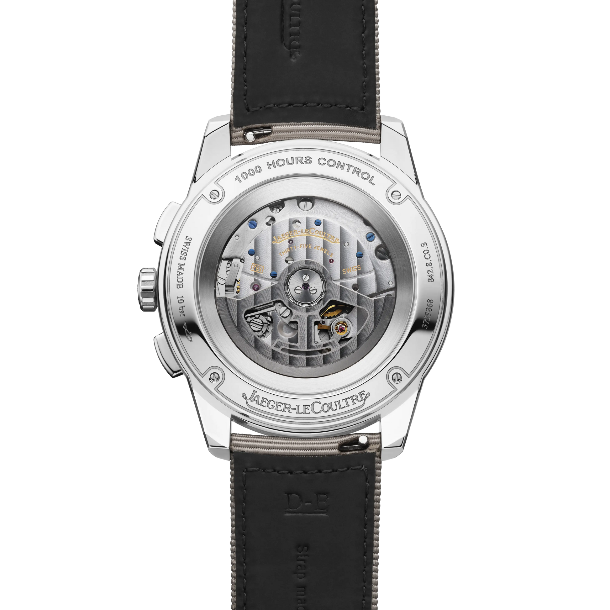 JLC - Polaris Chronograph - 42 MM - Stainless Steel - Shaded Gray Dial - Beige Fabric Strap - Q902843J