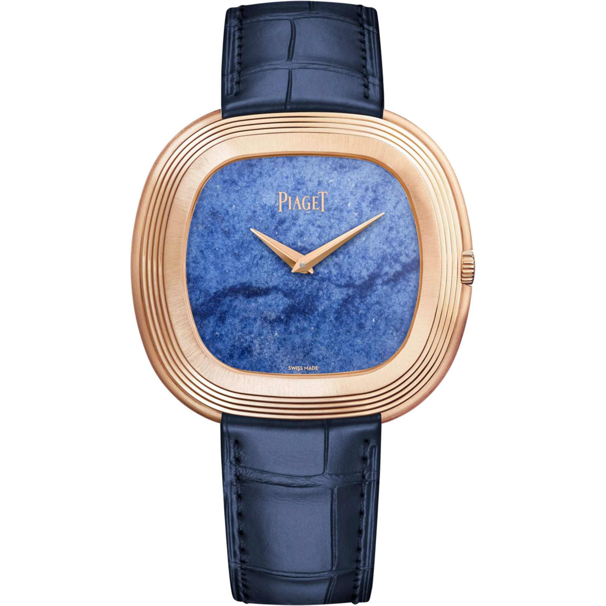 Piaget Andy Warhol - Rose Gold - 45 MM x 43 MM - Blue Alligator Leather Strap - Blue Quartz Dial - G0A51246