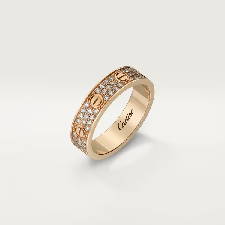 Cartier Love Wedding Band - Rose Gold - Diamond Paved - B4085800