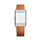 JLC - Reverso Tribute Monoface - 40.1 MM x 24.4 MM - Stainless Steel - Silvered-Gray Dial - Brown Leather Strap - Q7168420