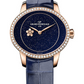 Girard-Perregaux Cat's eye Pink Gold 35.44 x 30.44 MM - Blue Leather Strap - Diamond Bezel - Aventurine Dial - 80484D52A401-CK4E