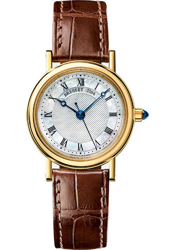 Breguet Classique Yellow Gold 30 MM - Brown Leather Strap - Mother of Pearl Dial - 8067BA/52/964