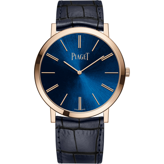 Piaget Altiplano - Rose Gold 38 MM - Blue Leather Strap - Blue Dial - G0A45050