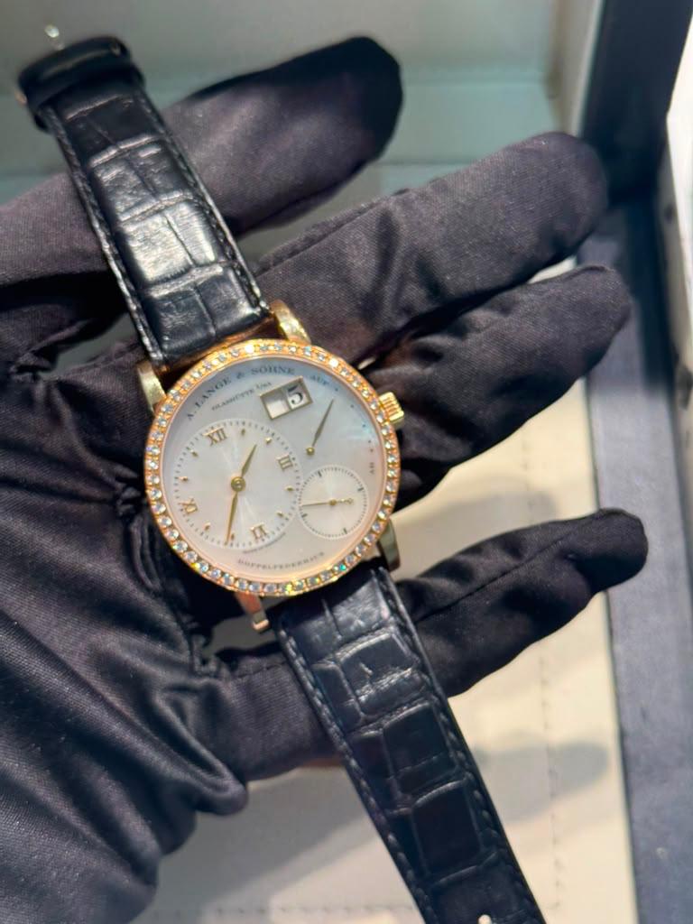 A. Lange &amp; Söhne Little Lange 1 Soirée Watch - 36.1 MM - 18K Rose Gold - Mother of Pearl Dial - Ref. 813.047