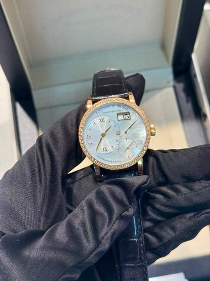 A. Lange &amp; Söhne Little Lange 1 Soirée Watch - 36.1 MM - 18K Rose Gold - Mother of Pearl Dial - Ref. 813.047