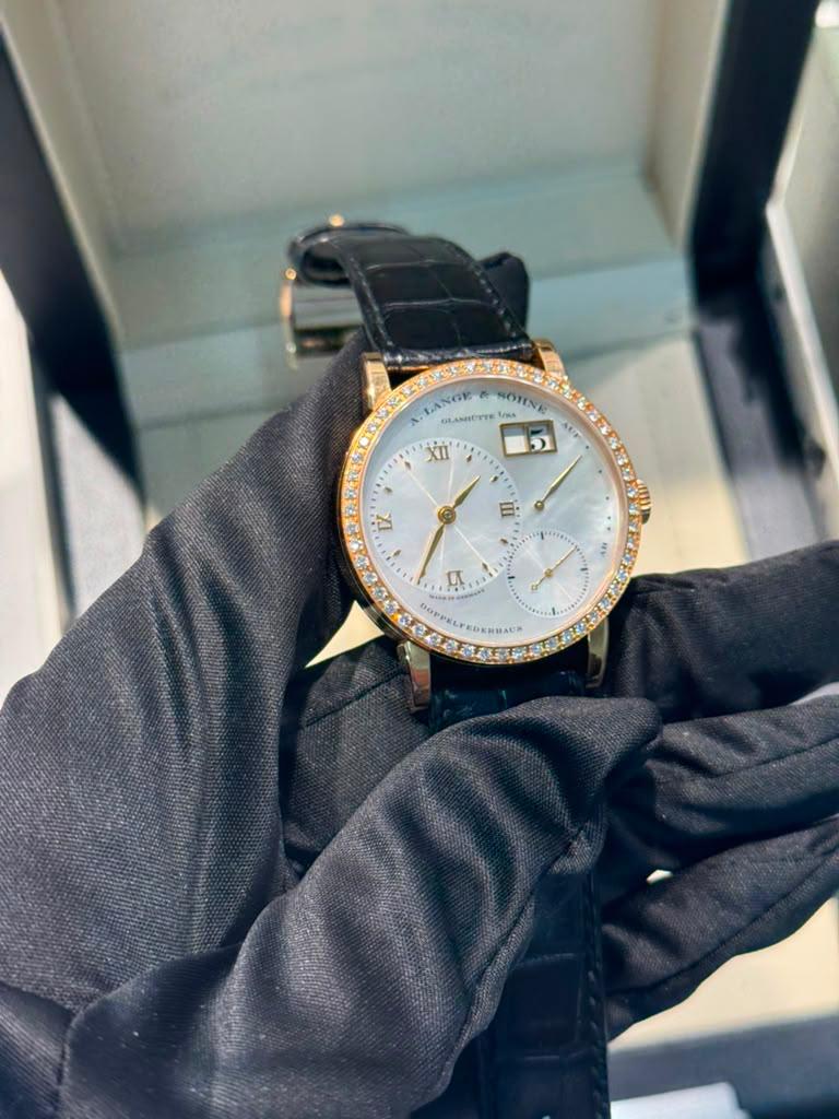 A. Lange &amp; Söhne Little Lange 1 Soirée Watch - 36.1 MM - 18K Rose Gold - Mother of Pearl Dial - Ref. 813.047