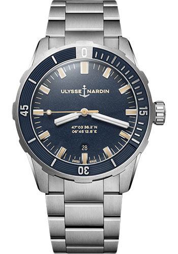 Ulysse Nardin Diver Stainless Steel 42 MM - Steel Bracelet - Blue Dial - 8163-175-7M/93