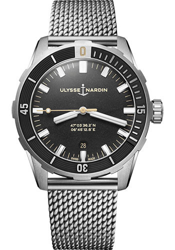 Ulysse Nardin Diver Stainless Steel 42 MM - Steel Bracelet - Black Dial - 8163-175-7MIL/92