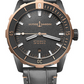 Ulysse Nardin Diver Stainless Steel and Rose Gold 42 MM - Dark Grey Leather Strap - Grey Dial - 8163-175/GREY-5N