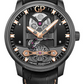 Girard-Perregaux Free Bridge Stainless Steel 44 MM - Black Leather Strap - Skeleton Dial - 82000-11-632-FA6A