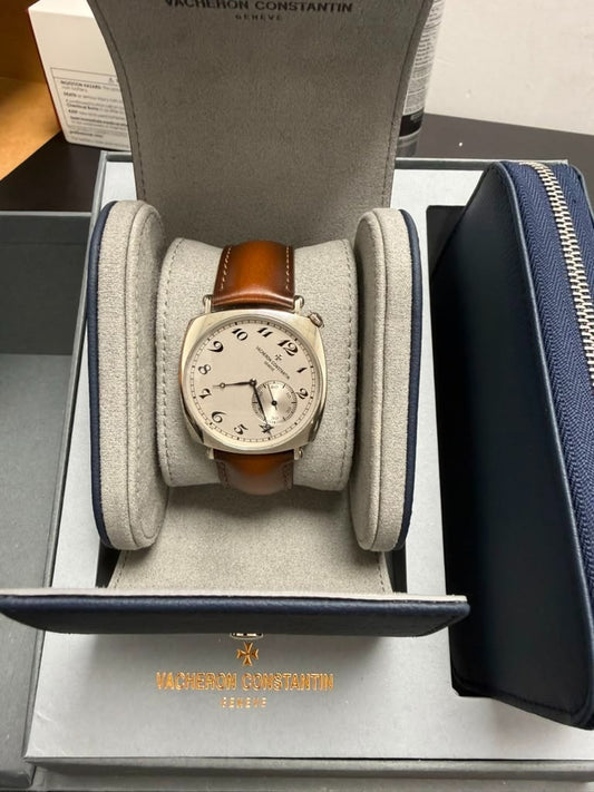 Vacheron Constantin Historiques American White Gold 40 MM - Brown Leather Strap - White Dial - 82035/000G-B735