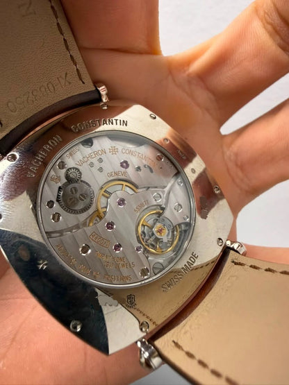 Vacheron Constantin Historiques American White Gold 40 MM - Brown Leather Strap - White Dial - 82035/000G-B735