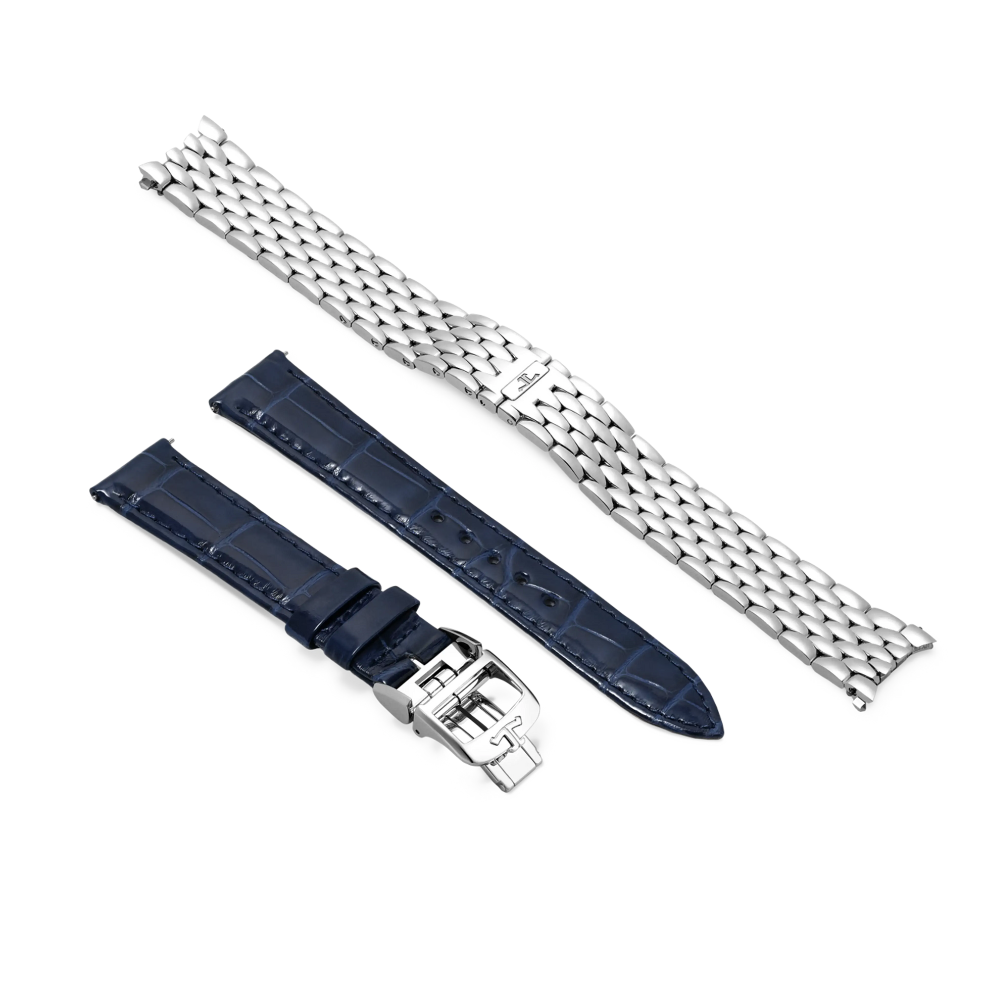 JLC - Rendez-Vous Classic Night & Day - 34 MM - Stainless Steel - Silvered-Gray Guilloché Diamond Dial - Stainless Steel Bracelet - Q3448111