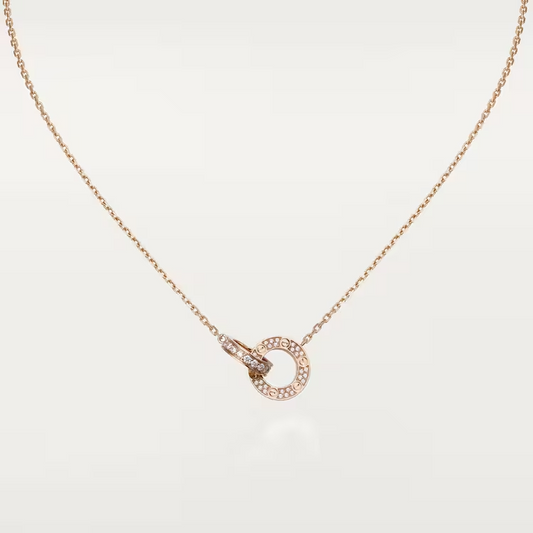 Cartier Love Necklace Diamonds - Rose Gold - B7224528