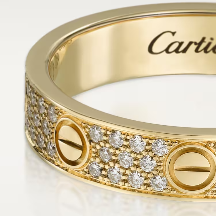 Cartier Love Ring - Yellow Gold - Diamonds - B4083300