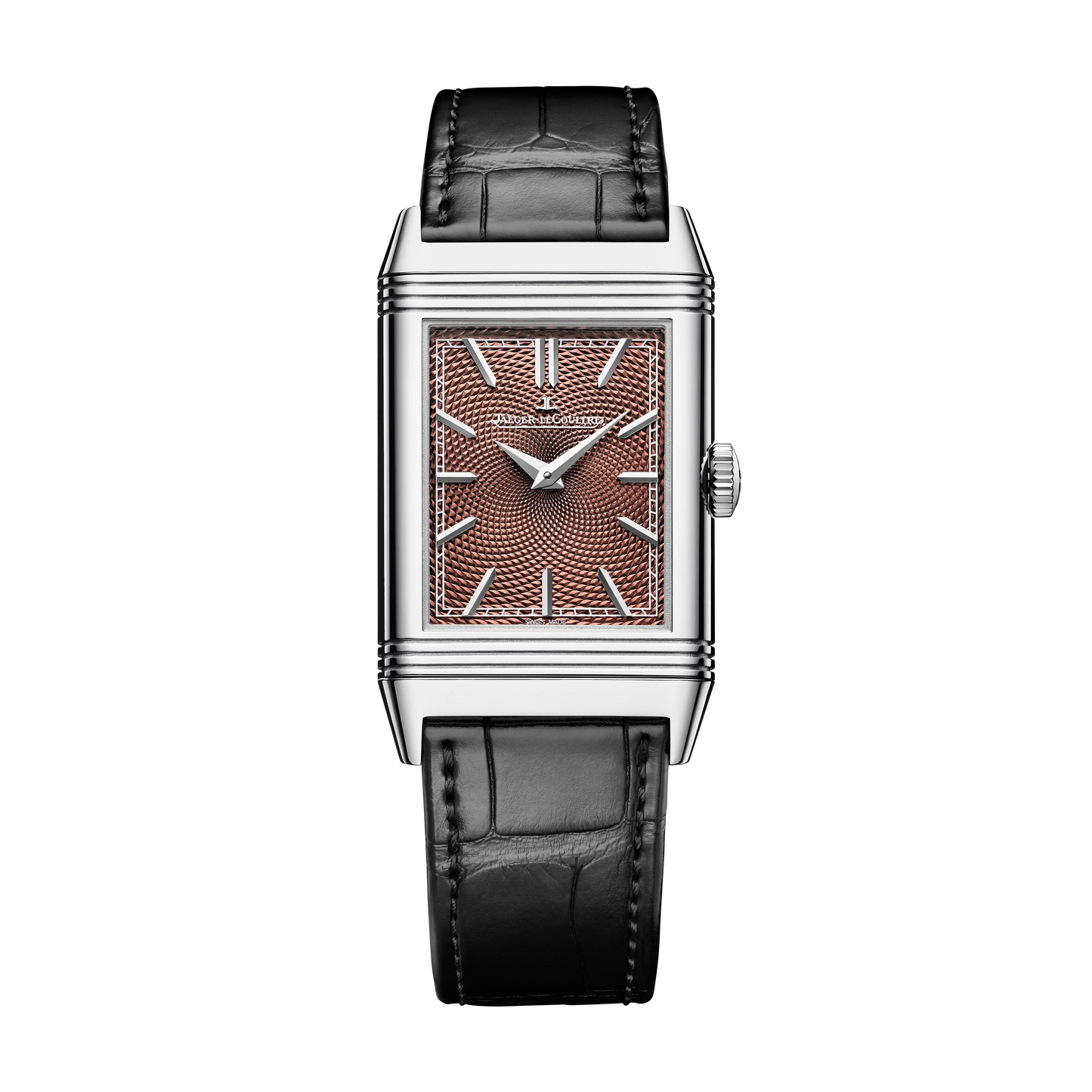 JLC - Reverso Tribute Enamel Hokusai Waterfalls Limited Edition - Roben Waterfall - 45.6 MM x 27.4 MM - White Gold - Chestnut Brown Guilloché Enamel Dial - Black Leather Strap - Q39334T7