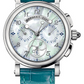 Breguet Marine Stainless Steel 34.6 MM - Green Leather Strap - Natural Mother-Of-Pearl Dial - 8827ST/5W/986