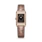 JLC - Reverso Classic Duetto - 34.2 MM x 21 MM - Pink Gold - Silvered-Gray/Black Dial - Taupe Leather Strap - Q2662543