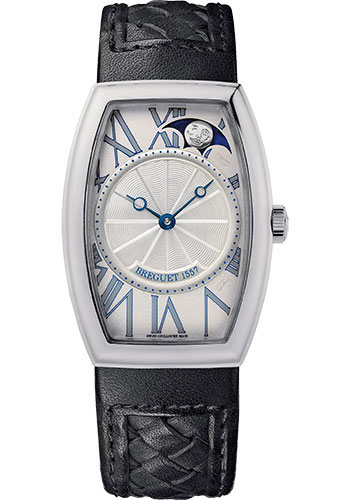 Breguet Héritage White Gold 35 X 25 MM - Black Leather Strap - Silver and Mother-of-Pearl Dial - 8860BB/11/386