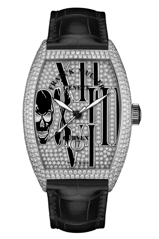 Franck Muller Cintrée Curvex - 55 MM - White Gold & Diamond - Diamond Dial - 8880SCDTGOTHDCDWGW