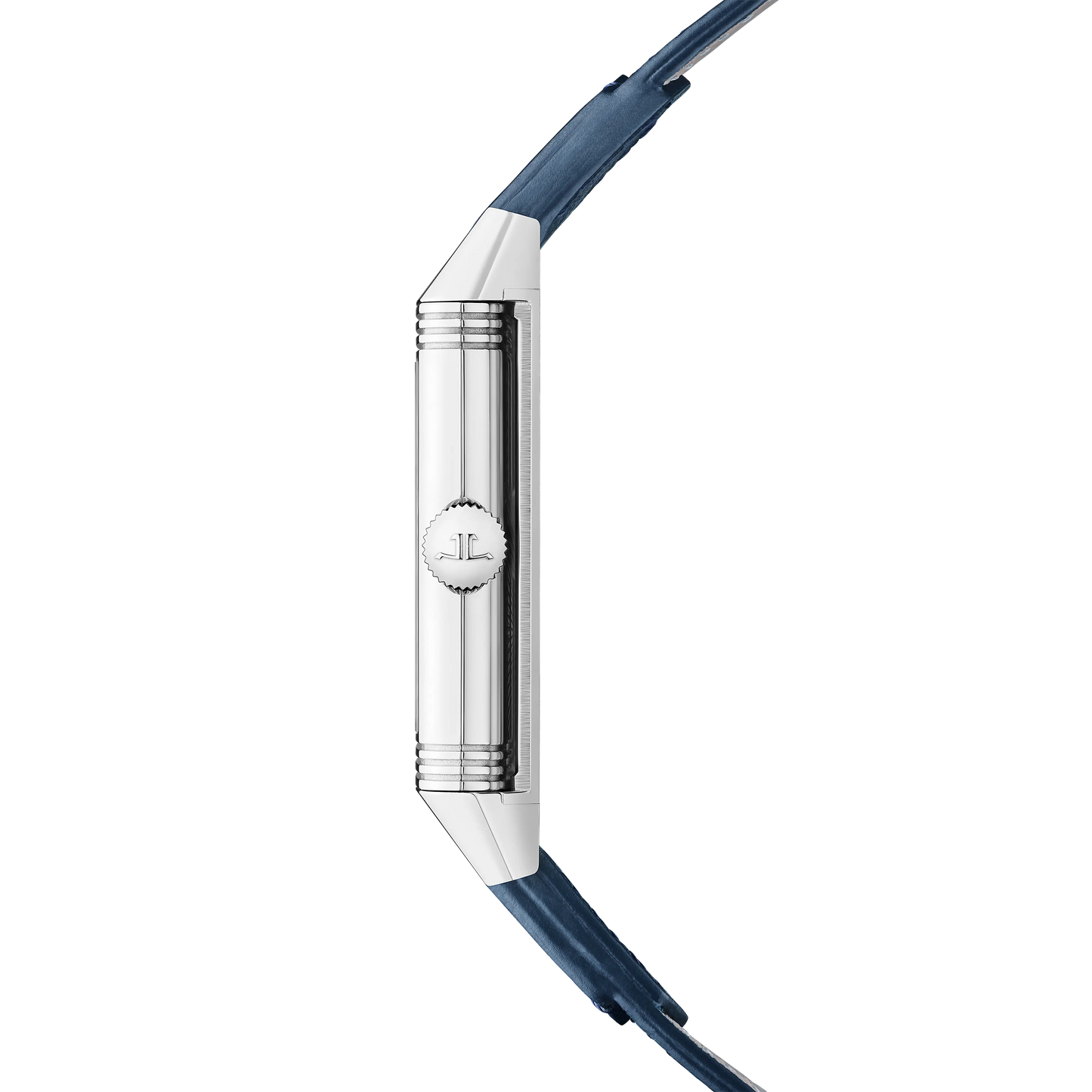 JLC - Reverso Tribute Monoface - 40.1 MM x 24.4 MM - Stainless Steel - Blue Dial - Blue Leather Strap - Q716848J