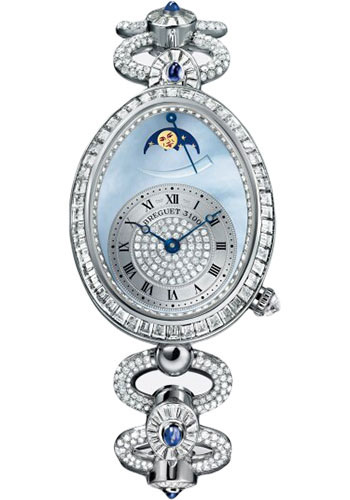 Breguet Reine de Naples White Gold 30.45 MM - Metal Bracelet - Diamond Bezel - Mother-Of-Pearl Dial - 8909BB/VD/J29/DDD0