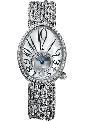 Breguet Reine de Naples White Gold 28.48 MM - White Gold Chain Bracelet - Diamond Bezel - Mother-Of-Pearl Dial - 8918BB/58/J31/D0DD