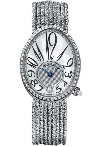 Breguet Reine de Naples White Gold 28.48 MM - White Gold Chain Bracelet - Diamond Bezel - Mother-Of-Pearl Dial - 8918BB/58/J39/D00D