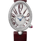 Breguet Reine de Naples White Gold 28.48 MM - Burgundy Leather Strap - Diamond Bezel - Mother-Of-Pearl Dial -  8918BB/5P/964/D00D3L