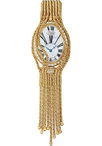 Breguet Reine de Naples Yellow Gold 24.95 MM - Yellow Gold Chain Bracelet - Diamond Bezel - Mother-Of-Pearl Dial - 8928BA/51/J60/DD0D