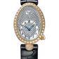 Breguet Reine de Naples Yellow Gold 24.95 MM - Black Leather Strap - Diamond Bezel - Diamond Paved Dial - 8928BA/8D/944/DD0D3L