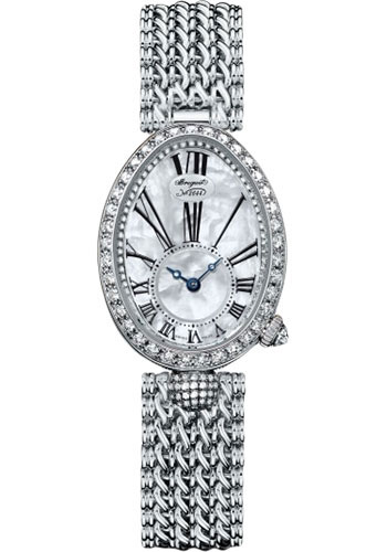 Breguet Reine de Naples White Gold 24.95 MM - White Gold Chain Bracelet - Diamond Bezel - Mother-Of-Pearl Dial -  8928BB/51/J20/DD00